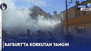 Bayburt'ta Korkutan Yangın