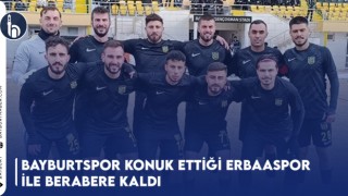 Bayburtspor Konuk Ettiği Erbaaspor İle Berabere Kaldı