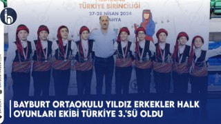 Bayburt Ortaokulu Yıldız Erkekler Halk Oyunları Ekibi Türkiye 3.'sü Oldu