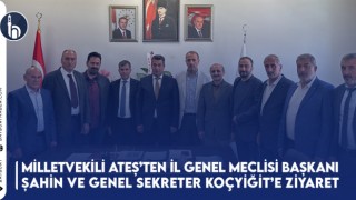 Milletvekili Ateş’ten İl Genel Meclisi Başkanı Şahin ve Genel Sekreter Koçyiğit’e Ziyaret