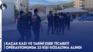 Kaçak Kazı ve Tarihi Eser Ticareti Operasyonunda 23 Kişi Gözaltına Alındı