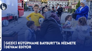 Gezici Kütüphane Bayburt'ta Hizmete Devam Ediyor