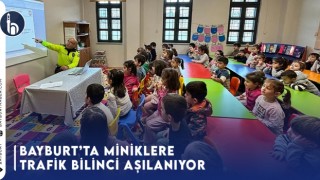 Bayburt’ta Miniklere Trafik Bilinci Aşılanıyor