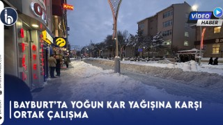 Bayburt’ta Yoğun Kar Yağışına Karşı Ortak Çalışma