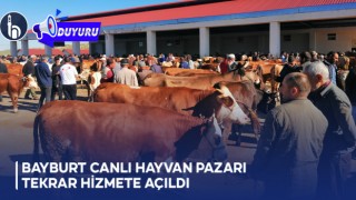 Bayburt Canlı Hayvan Pazarı tekrar hizmete açıldı