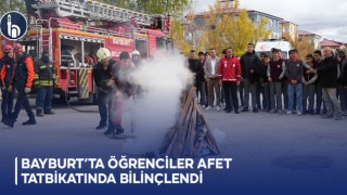Bayburt’ta Öğrenciler Afet Tatbikatında Bilinçlendi
