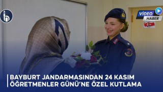 Bayburt Jandarmasından 24 Kasım Öğretmenler Günü’ne Özel Kutlama