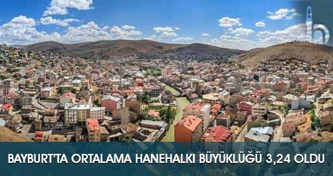 Bayburt’ta Ortalama Hanehalkı Büyüklüğü 3,24 Oldu