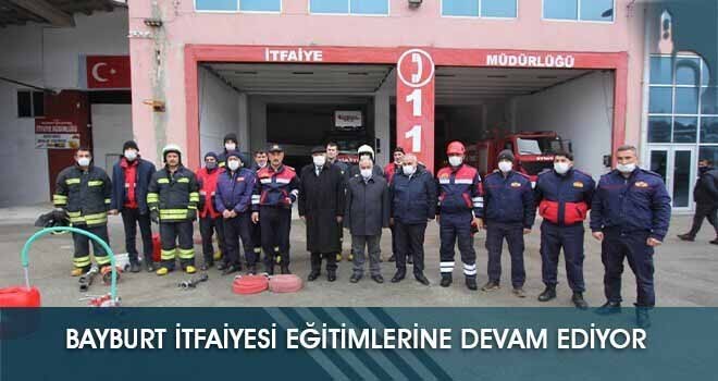 Bayburt İtfaiyesi Eğitimlerine Devam Ediyor