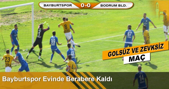 Bayburt Özel İdarespor Evinde Berabere Kaldı