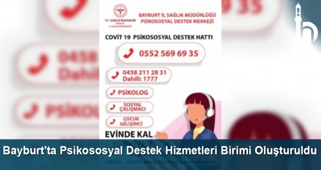 Bayburt'ta Psikososyal Destek Hizmetleri Birimi Oluşturuldu