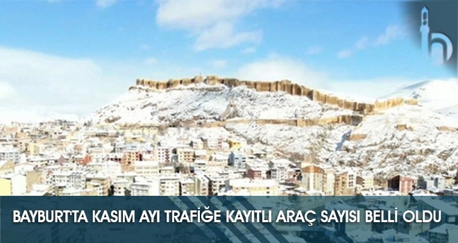 Bayburt'ta Kasım Ayı Trafiğe Kayıtlı Araç Sayısı Belli Oldu