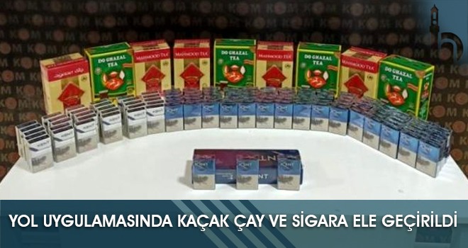 Yol Uygulamasında Kaçak Çay ve Sigara Ele Geçirildi