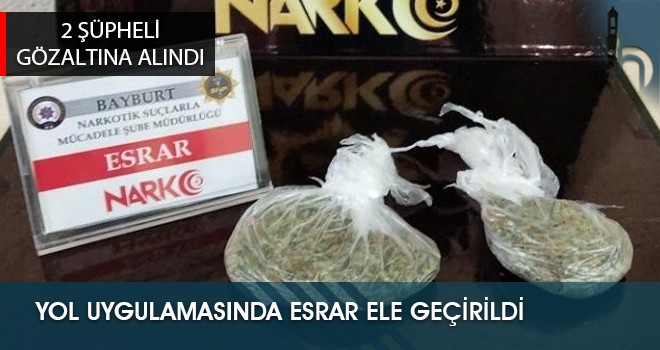 Yol Uygulamasında Esrar Ele Geçirildi