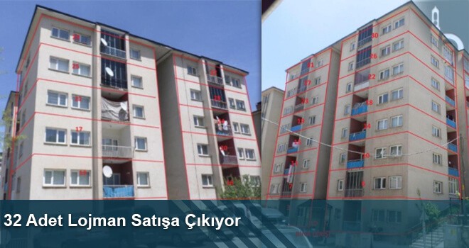 32 Adet Lojman Satışa Çıkıyor