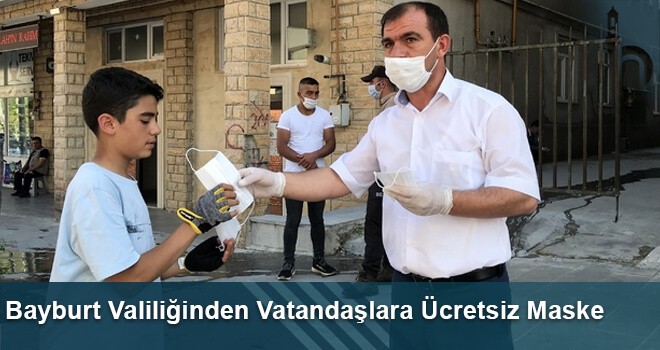 Bayburt Valiliğinden Vatandaşlara Ücretsiz Maske